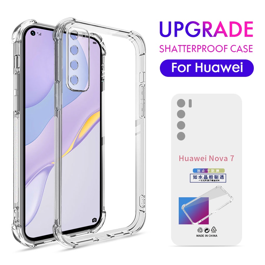 เคสซิลิโคนใส ป้องกันกล้อง กันกระแทก สําหรับ Huawei P20 P30 Lite P40 Pro Nova 8i 8 5T 7 Se 7i Y7 Pro Y9 Prime 2019 Y9S Y6S Y7A