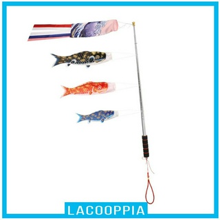 KOI ( Lacoopia ) ธงปลาคราฟสไตล์ญี่ปุ่นสําหรับตกแต่งผนัง 4 ชิ้น