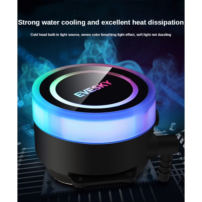 120 240 mm Allinone CPU Watercooled Radiator Mute RGB Computer Allinone Dualdrain Cooling