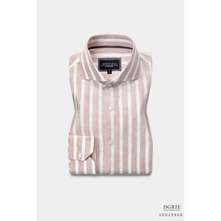DGRIE Crepe Stripe Linen Shirt-เสื้อเชิ้ตลินินลายทาง