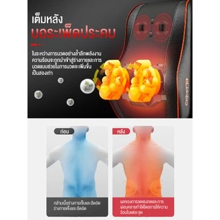 【2026 ผลิตภัณฑ์ใหม่】Srabuyหมอนนวดไฟฟ้า เบาะนวดอเนกประสงค์ แยกส่วนได้ ระบบสั่นแม่เหล็ก2-in-1 อัพเกรดหัวนวด20หัว หมอนรองคอ