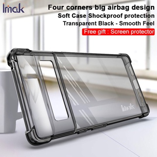 Imak Google Pixel 6 Pro Shockproof Clear Soft TPU Case Pixel6 Pro Transparent Silicone Back Cover Screen Film