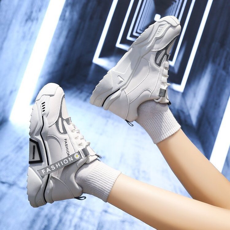 COOL SHOES (มาใหม่ AR-6601)  รองเท้าผ้าใบผู้หญิง เสริมส้น 5 ซม.รองเท้าผ้าใบลำลองเดซ พร้อมส่ง!