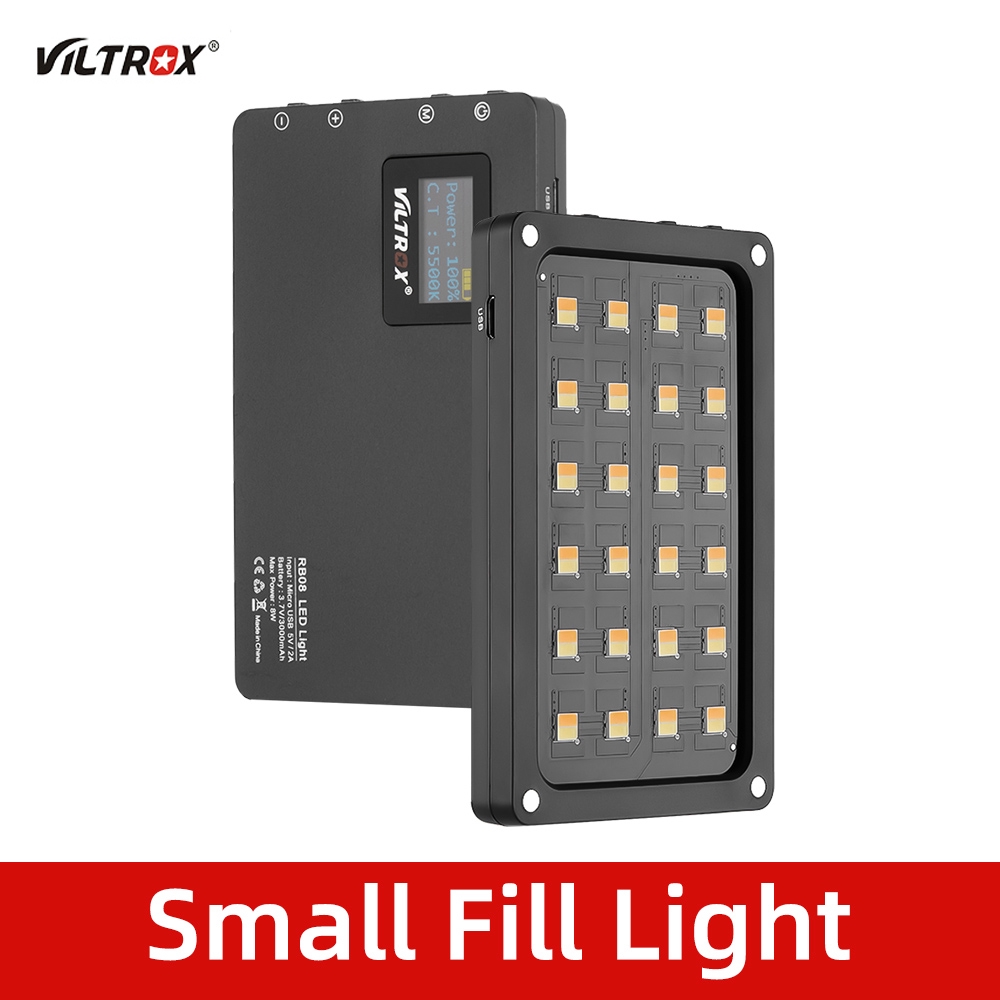 Viltrox RB08 Bi-color 2500K-8500K Mini Video LED Light Portable Fill Light  Built-in Battery for Phone Camera Shooting | Shopee Thailand