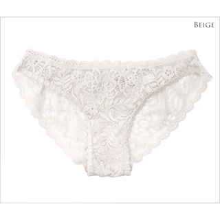 Annebra กางเกงใน ทรงบิกีนี่ ผ้าลูกไม้ Bikini Panty รุ่น AU3-871 สีเบจ