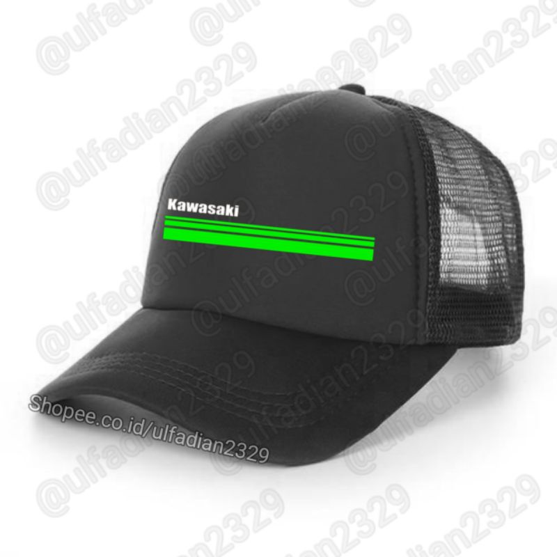 KAWASAKI คาวาซากิ หมวกชาย/แข่ง/มอเตอร์ไซค์/สุทธิ/ทรัคเตอร์ - หมวก คาวาซากิ พรีเมี่ยม