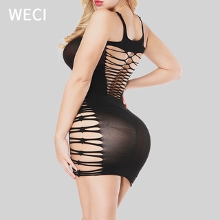 【พร้อมส่ง】WECI ชุดเดรส ชุดชั้นในซีทรู เซ็กซี่ พลัสไซซ์ สําหรับผู้หญิง