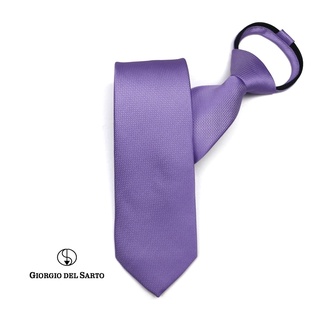 Giorgio Del Sarto Adults Zipper Tie Purple ไทซิป เนคไทสำเร็จรูปสีม่วง