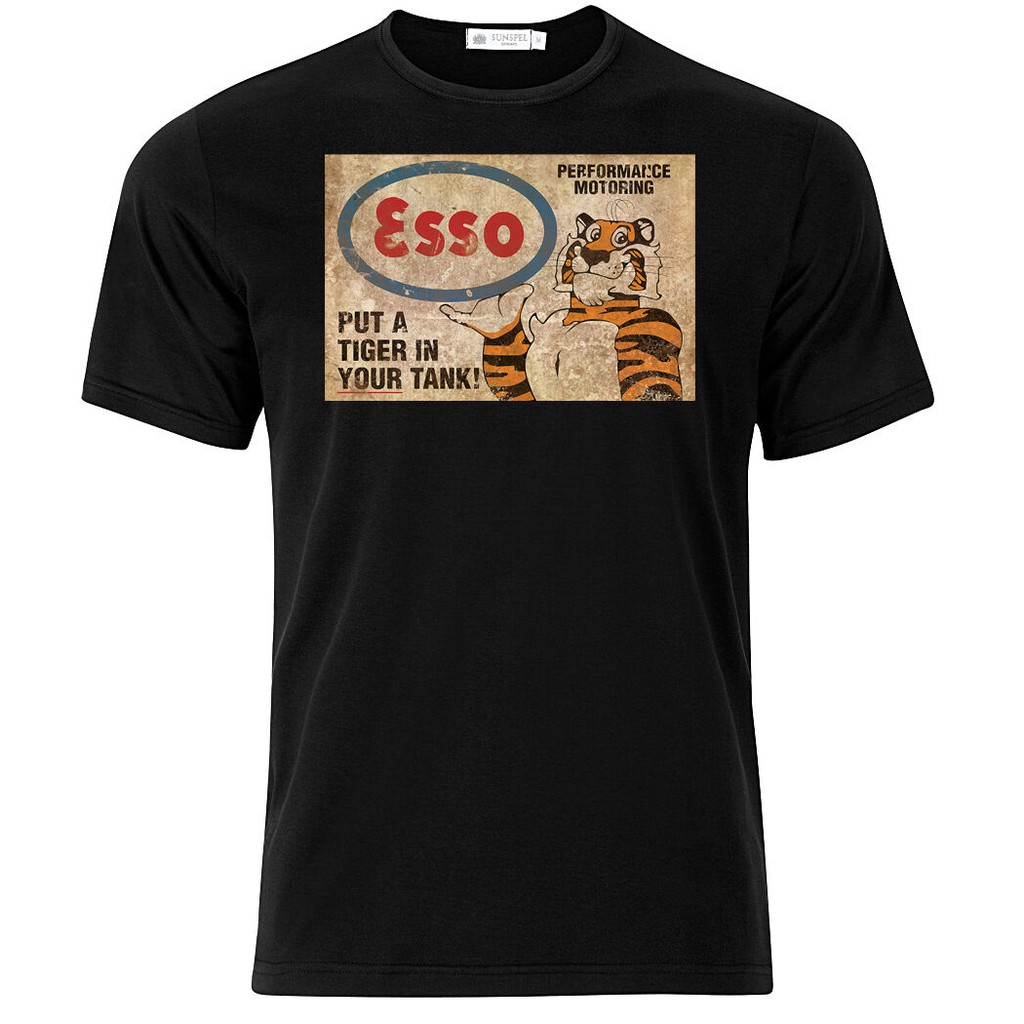 #ถูกสุด เสื้อยืดแขนสั้นพิมพ์ลาย Esso Put A Tiger In Your Tank แฟชั่นผู้ชาย