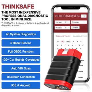 Thinkcar Thinksafe เครื่องสแกนเนอร์วินิจฉัยรถยนต์ OBD2 OBDII ODB2