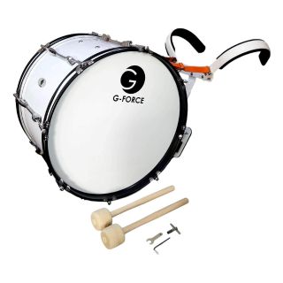 กลองใหญ่มาร์ชชิ่ง ขนาด 20"  Marching Bass Drum อย่างดี แถมอาร์มสะพาย ไม้ตีกลอง กุญแจขันกลอง