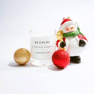 เทียนหอม soy wax กลิ่น De Chloe (โบว์ครีม)