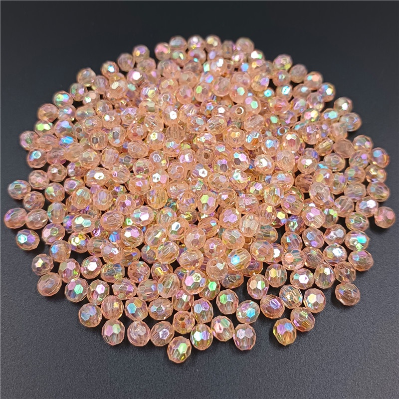 6/8 มม.อะคริลิค เกี่ยวกับ รอบลูกปัดสีโปร่งใสลูกปัด ทําเอง ลูกปัด - รูปที่ 6