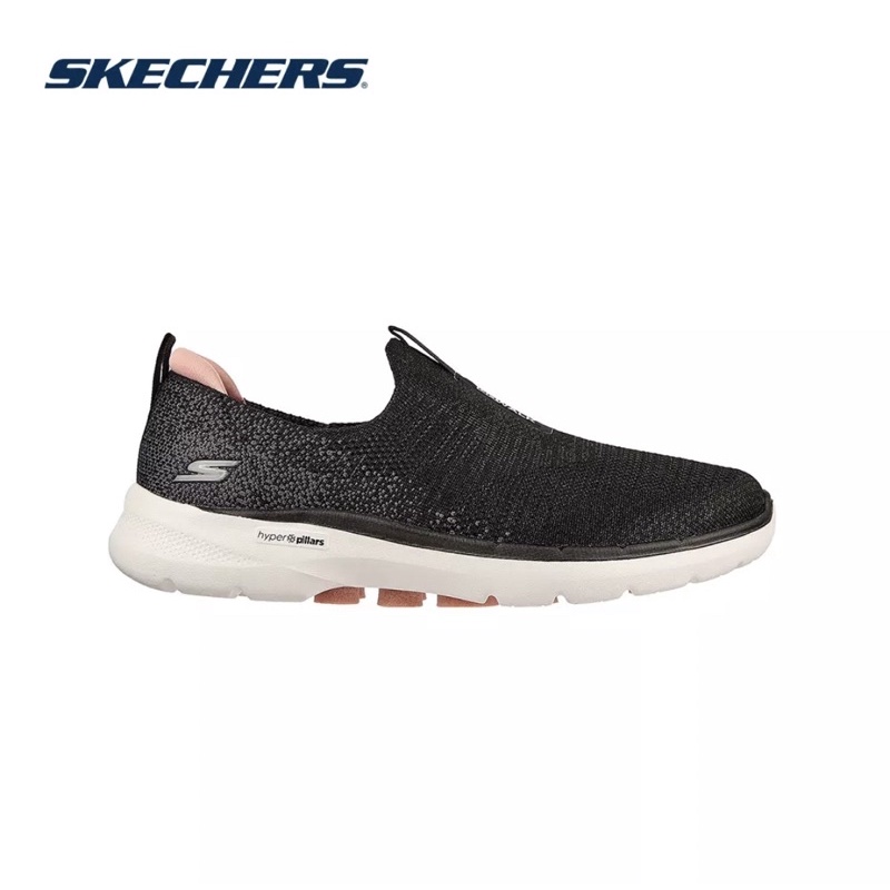 รองเท้า Skechers GO WALK 6 สีดำ ชมพู (ผู้หญิง)