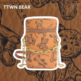 พร้อมส่ง!! เเบรนด์เเท้💯 กระเป๋าหมี TTWN BEAR ทรงกล่องมินิ ลาย MCM ใหม่ล่าสุด