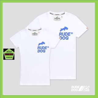 Rudedog เสื้อคอกลม ชาย หญิง รุ่น 2line สีขาว