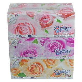 กระดาษเช็ดหน้า CELLOX ROSY 150 แผ่น แพ็ค 3