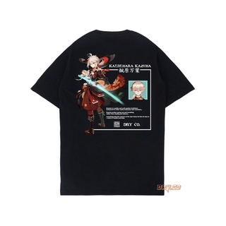 เสื้อยืดผ้าฝ้ายพิมพ์ลายขายดี Kaedahara KAZUHA - Genshin Impact (INAZUMA) / เสื้อยืด สีดํา / เสื้อเชิ้ตผู้ชาย