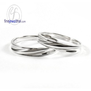 แหวนเงิน-แหวนคู่-เงินแท้ 925-แหวนหมั้น-แหวนแต่งงาน-Couple-silver-wedding-Ring-finejewelthai - RC124300