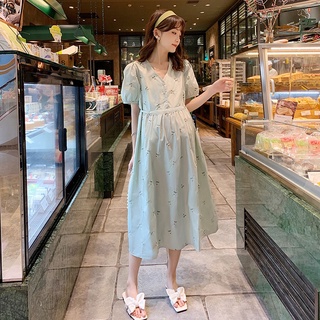 ชุดคลุมท้องฤดูร้อน ชุดคลุมท้องยาวคุณภาพสูงบางให้นม ชุดคลุมท้…