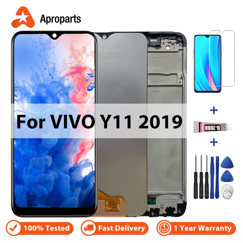 Lcd สําหรับ VIVO Y11 1906 Y12 Y15 Y17 Y3 Y3S 1904 1902 จอแสดงผล Touch Screen Sensor Digitizer Assembly กรอบเปลี ่ ยน