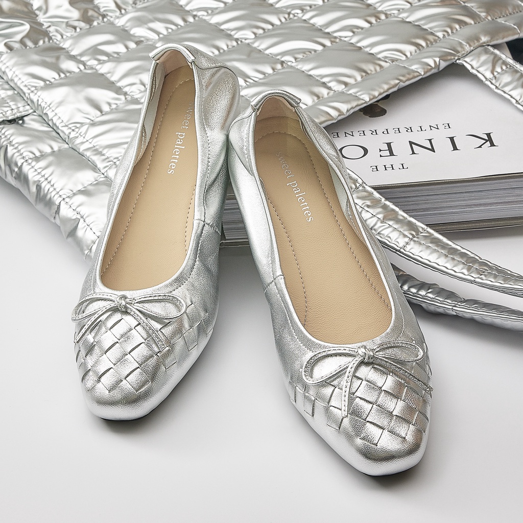 Sweet Palettes รองเท้าหนังแกะ Diaz Craft Silver Charm