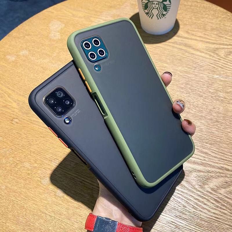 [ส่งจากไทย] เคสกันกระแทก ปุ่มสีผิดด้าน Samsung Galaxy A42 เคสโทรศัพท์ ออฟโป้ ขอบนิ่มหลังแข็ง เคส