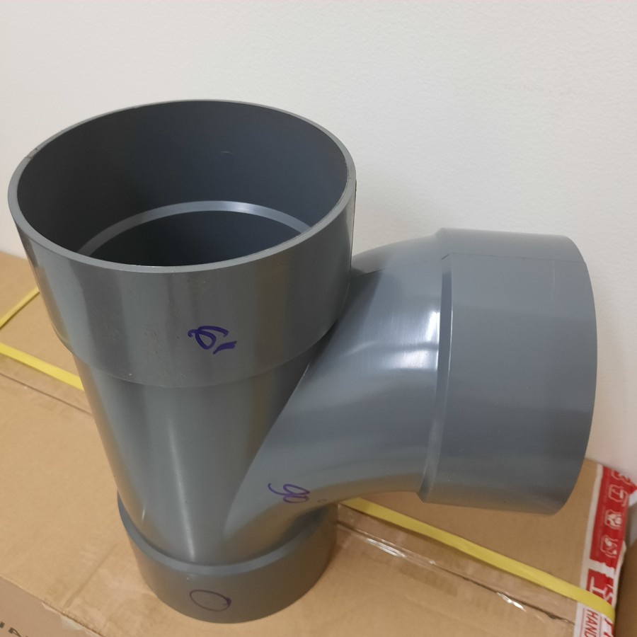 TEE Y 90 DEGREE TEE Y 45 DEGREE 6" Fitting PVC Maspion TY - Tee Y - LARGE RADIUS TEE 6 X 6 นิ้ว -