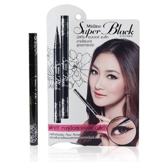 ⚡FLASH SALE⚡♡พร้อมส่ง Mistine Super Black Eyeliner  ของแท้100%