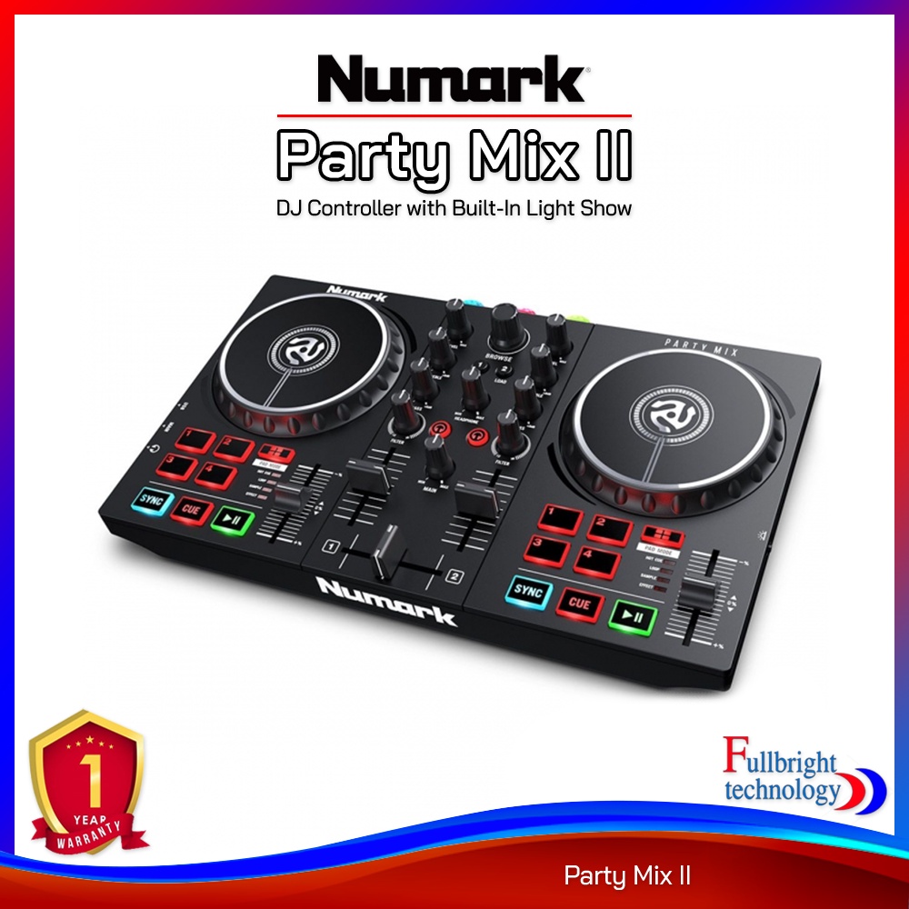 Numark Party Mix II DJ Controller เครื่องเล่นดีเจคอนโทรลเลอร์ ประกันศูนย์ 1 ปี