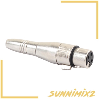 ( Sunnimix 2 ) 6 . 35 มม. 1 / 4 นิ้ว Mono Xlr Audio Video Female To Female อุปกรณ์เชื่อมต่อสายเคเบิ้ล