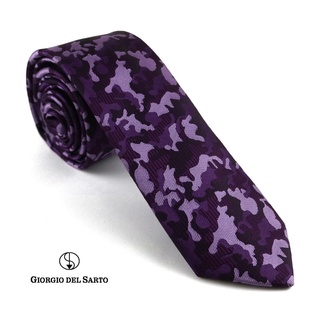 Giorgio Del Sarto Necktie Purple with Fabric Texture เนคไทสีม่วงมีเท็กเจอร์