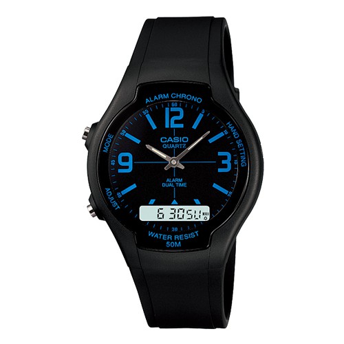 Casio Standard นาฬิกาข้อมือผู้ชาย รุ่น AW-90H,AW-90H-2B,AW-90H-2BVDF