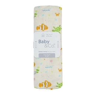 Baby &amp; Co. (Under The Sea Collection) Nursing Cloth ผ้าอ้อมมัสลินคอตตอนขนาด 30" บรรจุ 1 ชิ้น