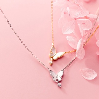 สร้อยคอ BUTTERFLY DIAMOND : MINIMAL NECKLACE (0024)