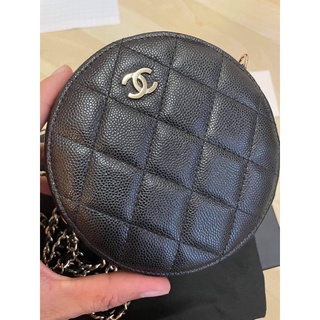 chanel round bag caviar HL29 black