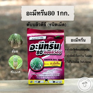 อะมีทรีน80 (ชนิดเม็ด) สารฆ่า กำจัดหญ้าวัชพืชใบกว้าง ใบแคบในไร่อ้อย สัปปะรด สวนส้ม ไร่ชากาแฟ ตราเอราวัณ  ขนาด 1กก.