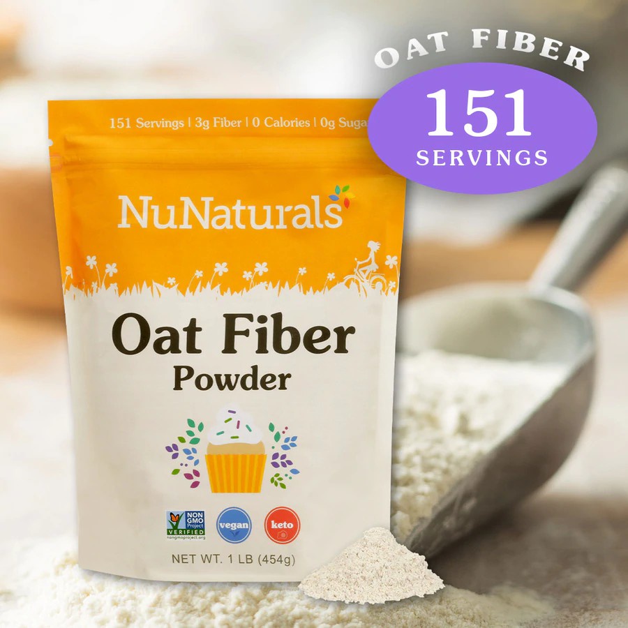 ล็อตใหม่ หมดอายุ 05/2026- Oat Fiber โอ๊ต ไฟเบอร์  ♥keto friendly ♥ , NuNaturals