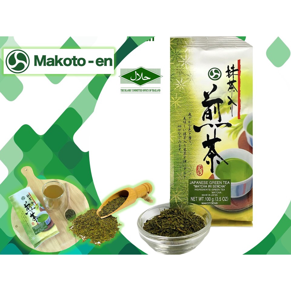 มาโกโตะ-เอ็น มัชชะ อิริ เซนชา 100 กรัม Makoto-en Matcha Iri Sencha