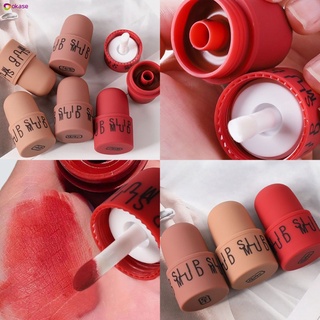 Velvet Matte Lip Glaze Matte Waterproof Non-Marking Lipstick ลิปกลอสติดทนนาน