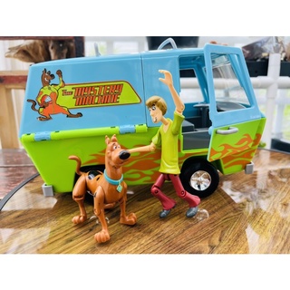 Scooby-Doo คู่หูคู่ใจ มาพร้อมกับรถตู้แนวเปิดหลังได้ ใส่ถ่านมีเสียง ปกติ งานแท้ กล่องไม่สวย จุดขยับมาก สภาพดี 98%