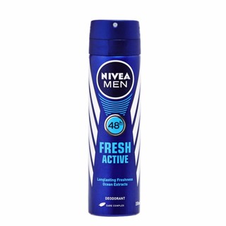 สเปร์ยระงับกลิ่นกาย นีเวีย เฟรช แอกทีฟ ขนาด 150 มล. Nivea Fresh Active x 1 ขวด