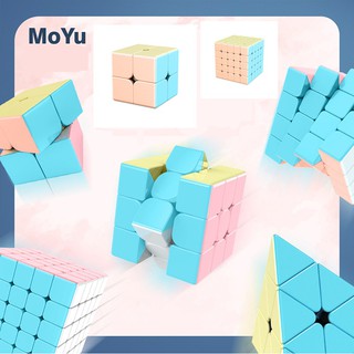 รูบิคสีพาสเทส Rubik MOYU งานคุณภาพระดับสากล ของแท้ เล่นดีลื่น สีสวย2x2 3x3 4x4 5x5 และรูบิคสามเหลี่ยม