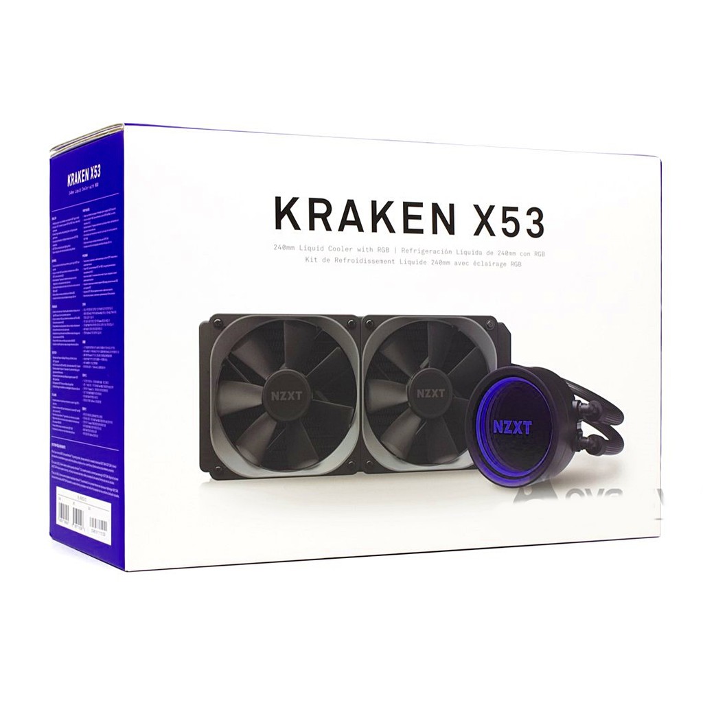 CPU LIQUID COOLER NZXT Kraken X53 Liquid Cooler with RGB | Shopee Thailand