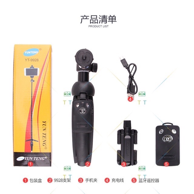 🎉🎉🎉ขาตั้งกล้อง รุ่น Yunteng VCT-668 / 5208/520/1388/1688/9928/992/228 ของแท้