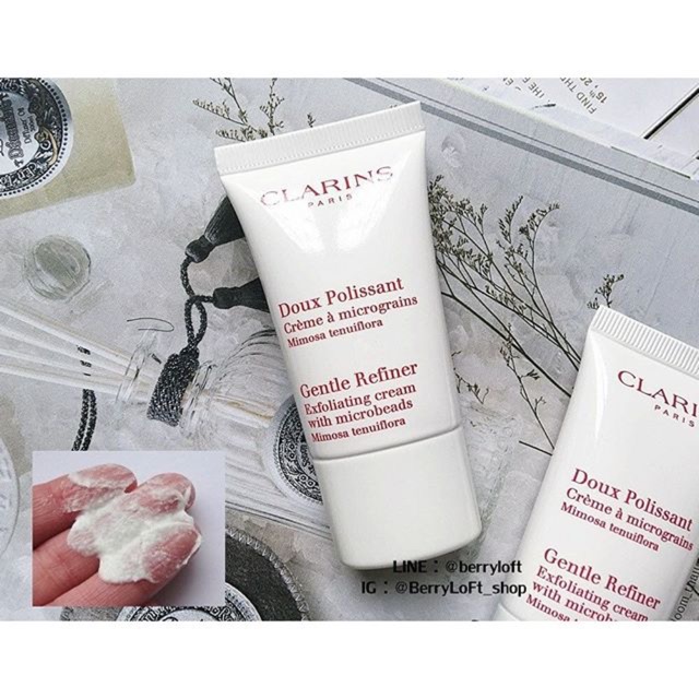 CLARINS Gentle Refiner Exfoliating Cream 15 ml. Shopee Thailand
