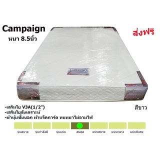 ส่งฟรี Campaign ที่นอน สปริง  ขนาด 3.5/5/6 ฟุต หนา 8.5 นิ้ว