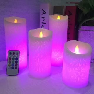 Xmas Flameless LED Candle Light Colors Changing W//Remote Control For Wedding