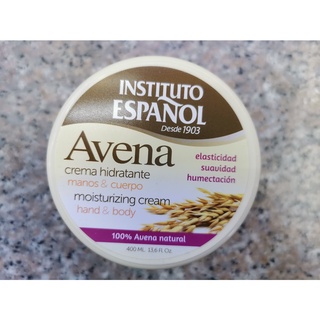 instituto espanol avena oats moisturizing cream hand and body 400 ml.