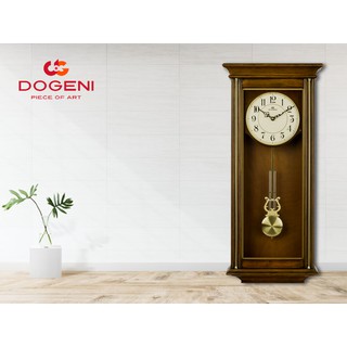 DOGENI นาฬิกาแขวนไม้ สีน้ำตาลเข้ม รุ่น WCW008DB